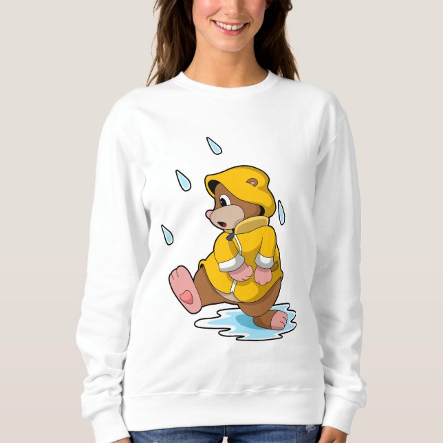 Mole at Rain with Raindrops Sweatshirt (Front)