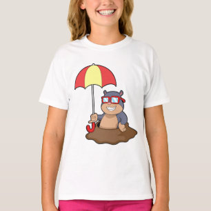 Mole at Raining with Umbrella T-Shirt