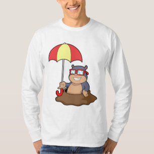 Mole at Raining with Umbrella T-Shirt