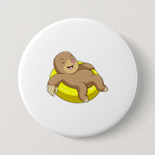 Mole at Swimming with Lifebuoy Button