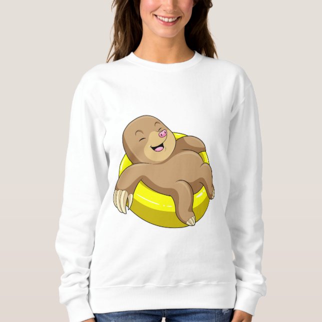 Mole at Swimming with Lifebuoy Sweatshirt (Front)