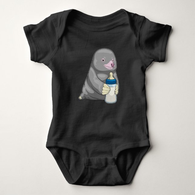 Mole Baby bottle Milk Baby Bodysuit (Front)