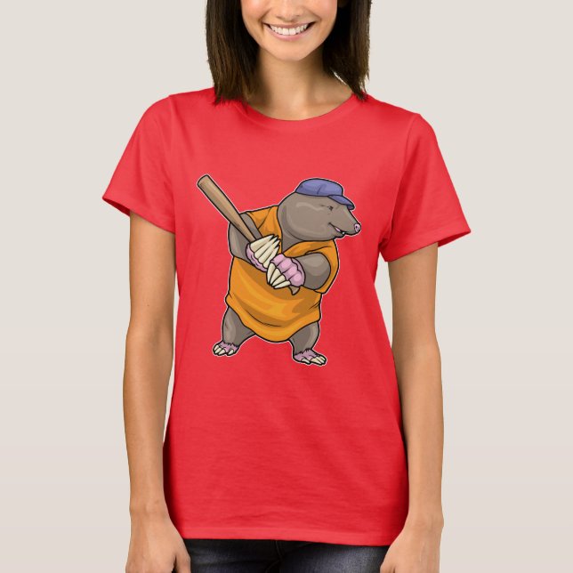Mole Baseball Baseball bat T-Shirt (Front)