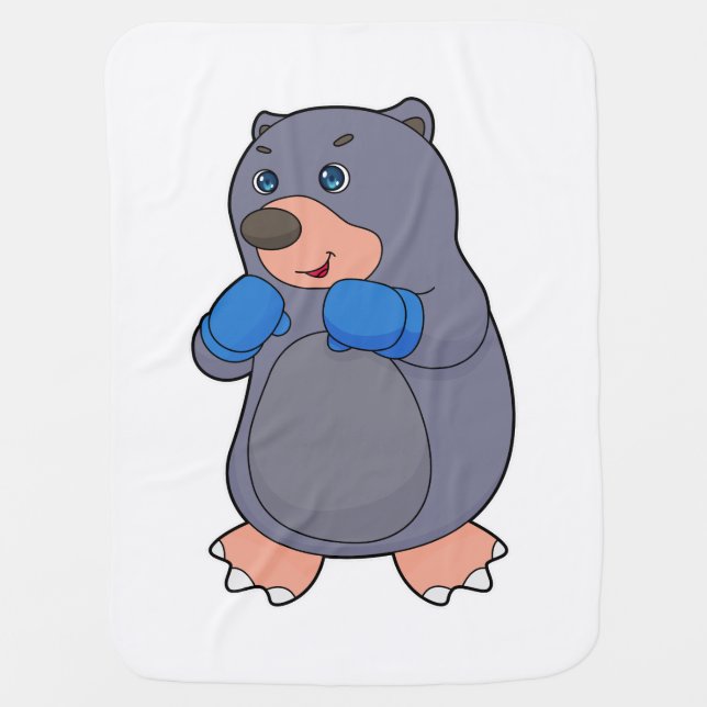 Mole Boxing Boxer Boxing gloves Baby Blanket (Front)