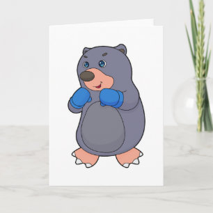 Mole Boxing Boxer Boxing gloves Card
