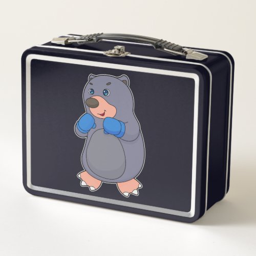 Mole Boxing Boxer Boxing gloves Metal Lunch Box