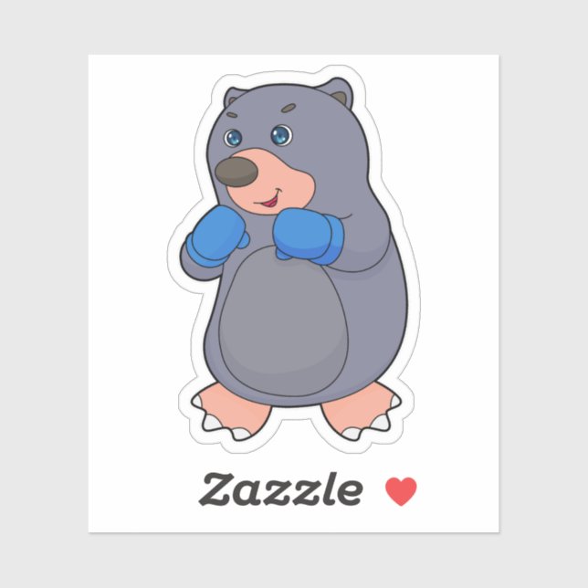 Mole Boxing Boxer Boxing gloves Sticker (Sheet)