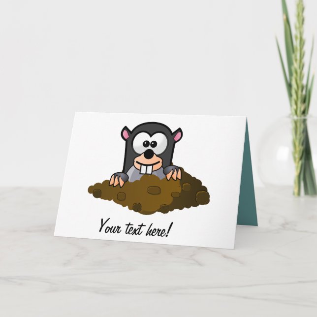 Mole cartoon card (Front)