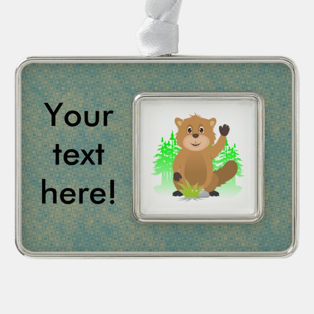 Mole clipart christmas ornament (Front)