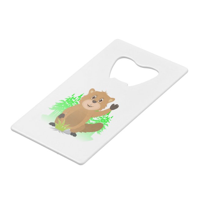 Mole clipart credit card bottle opener (Back Angled)