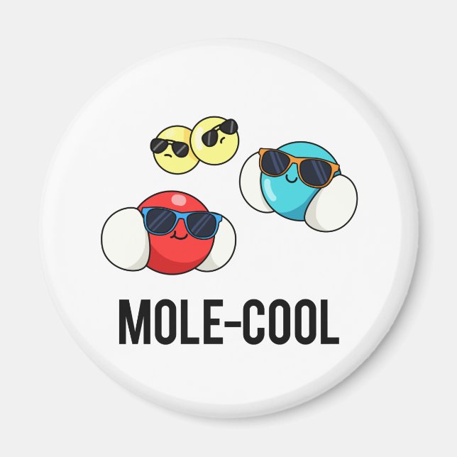 Mole-Cool Funny Molecule Pun  Magnet (Front)