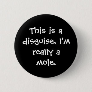 Mole Costume Pinback Button