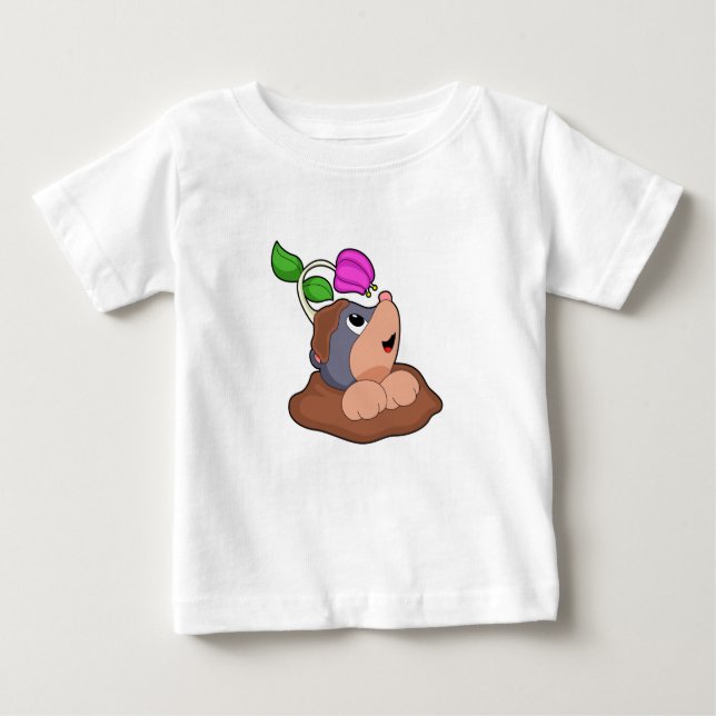 Mole Earth Flower Baby T-Shirt (Front)