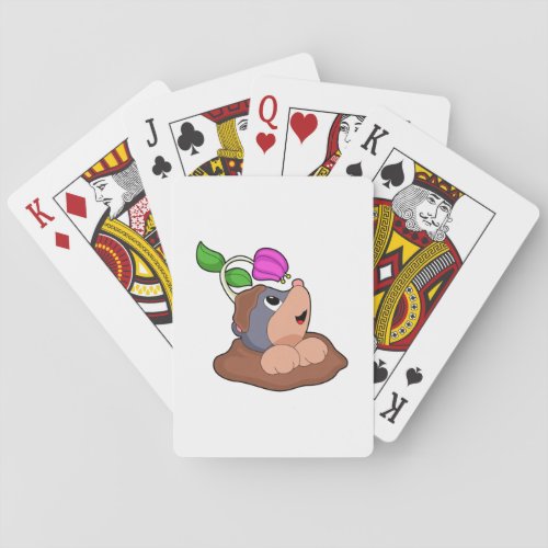 Mole Earth Flower Playing Cards