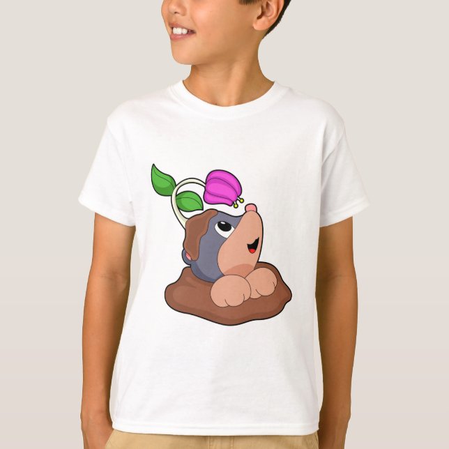 Mole Earth Flower T-Shirt (Front)