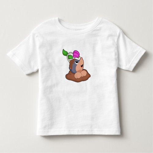 Mole Earth Flower Toddler T_shirt
