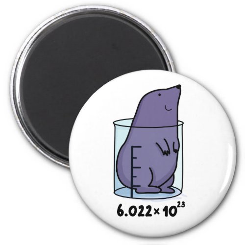 Mole Equation Cute Mole In A Beaker Pun Magnet
