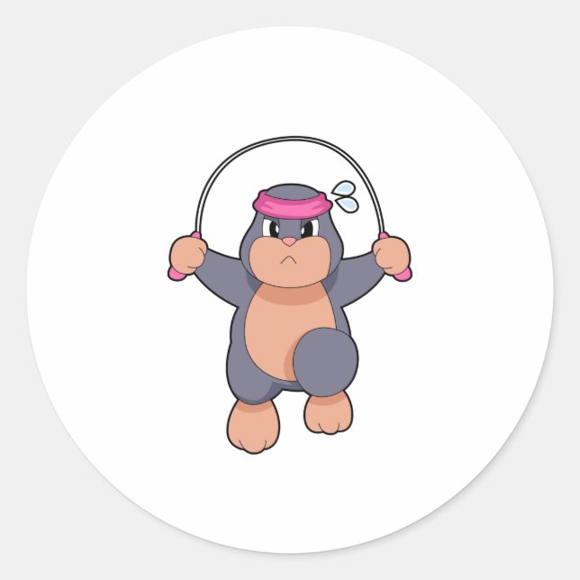 Mole Fitness Rope Classic Round Sticker (Front)