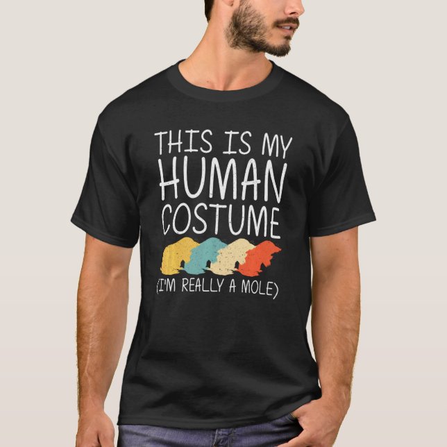Mole Halloween Human Costume Insectivore Shrew Eas T-Shirt (Front)