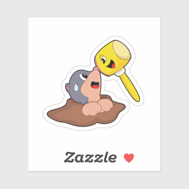 Mole Hammer Sticker (Sheet)