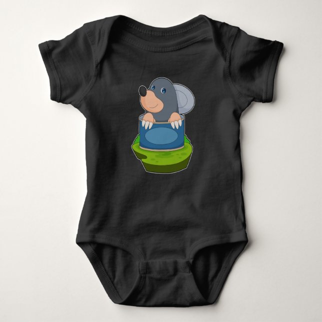Mole in a Can Baby Bodysuit (Front)