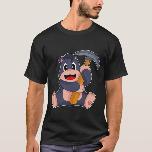 Mole Miner Pickaxe T-Shirt (Front)