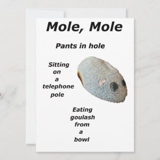Mole, Mole Poster Holiday Card