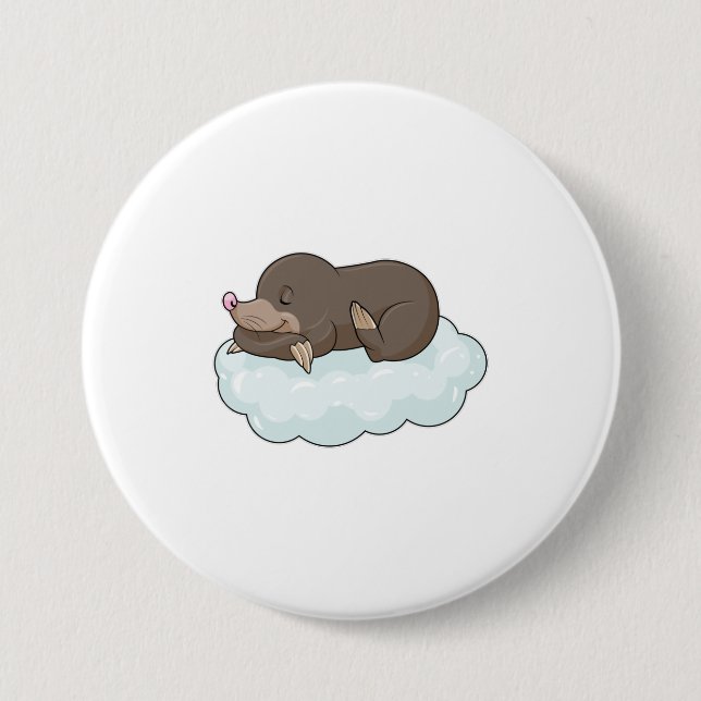 Mole on Clouds Button (Front)