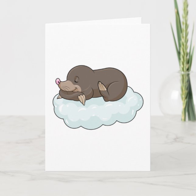 Mole on Clouds Card (Front)