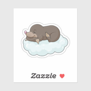 Mole on Clouds Sticker