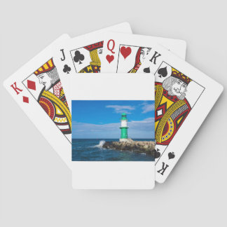 Mole on the Baltic Sea coast in Warnemuende Poker Cards