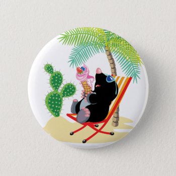 Mole On The Beach Pinback Button by insimalife at Zazzle