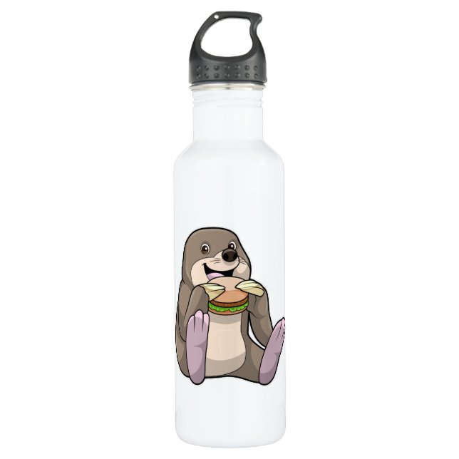 Mole Restaurant Burger Stainless Steel Water Bottle (Front)