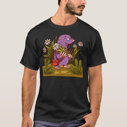 Mole rying Flower T_Shirt