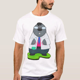 Mole Scientist Test tube Laboratory T-Shirt