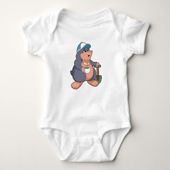 Mole Shovel Baby Bodysuit (Front)
