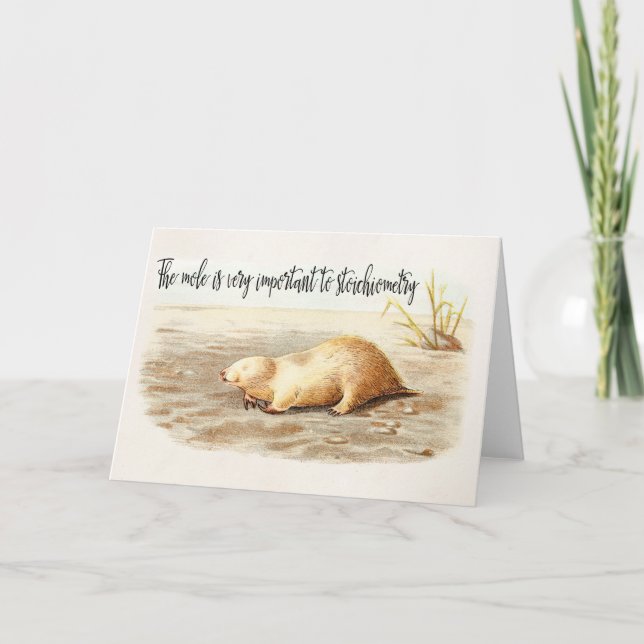 Mole Stoichiometry Chemistry Quote Science Humor Card (Front)