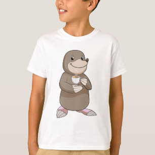 Mole with Coffee Cup T-Shirt