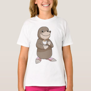 Mole with Coffee Cup T-Shirt