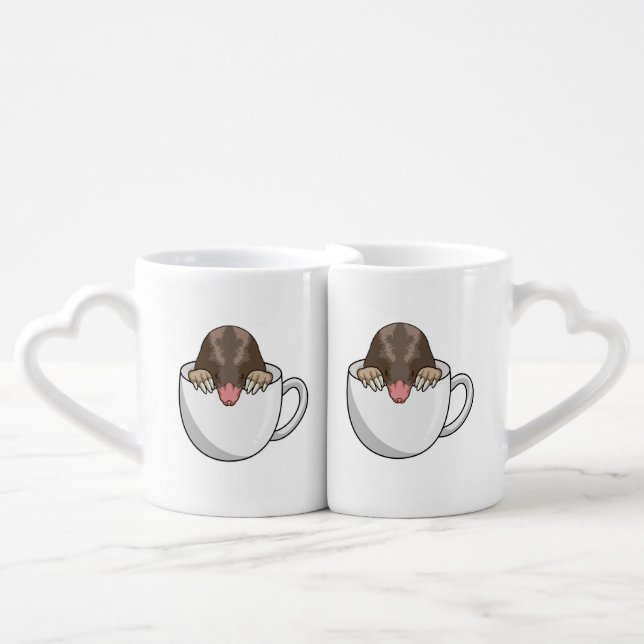 Mole with Cup of Coffee (Front Nesting)
