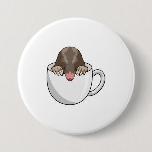 Mole with Cup of Coffee Button