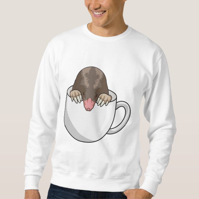 Mole with Cup of Coffee Sweatshirt (Front)