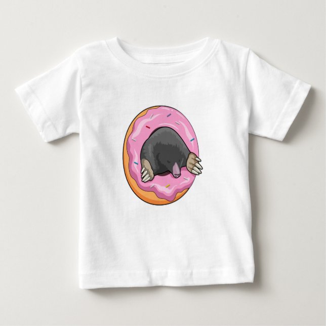 Mole with Donut Baby T-Shirt (Front)