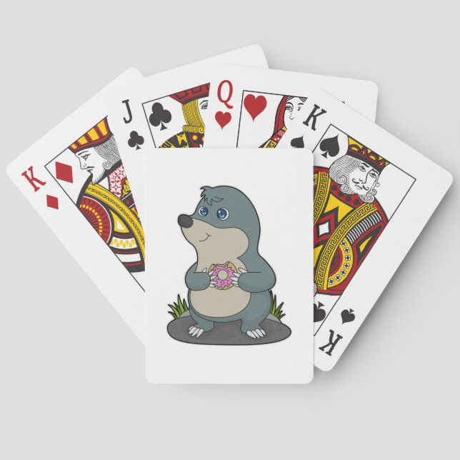 Mole with Donut Poker Cards (Back)