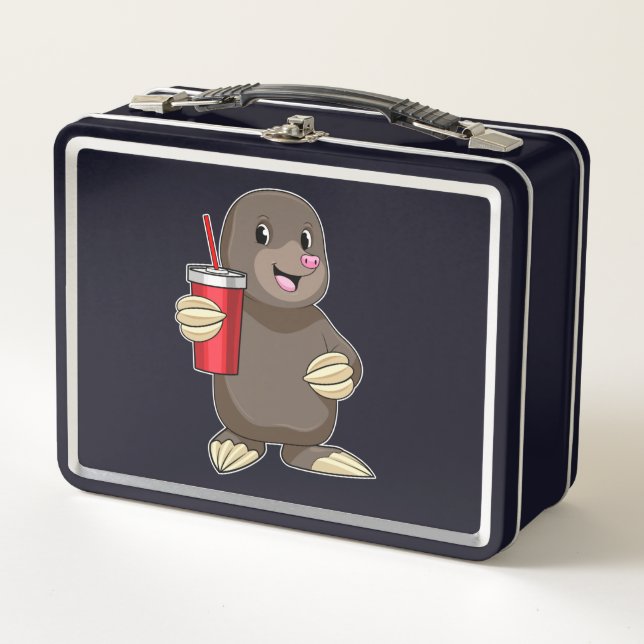 Mole with Drinking mug Metal Lunch Box (Front)