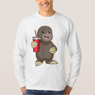 Mole with Drinking mug T-Shirt