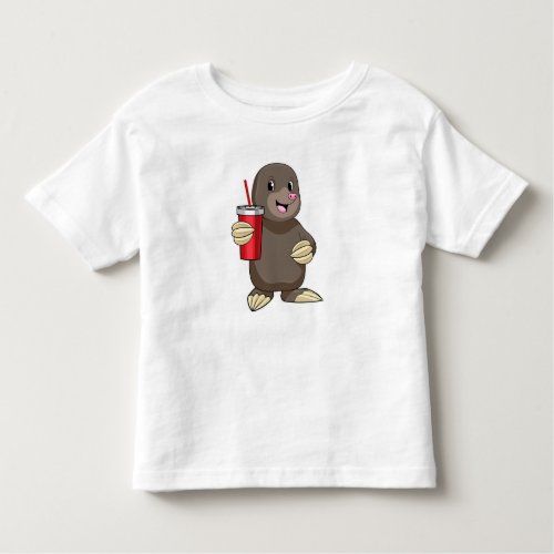 Mole with Drinking mug Toddler T_shirt