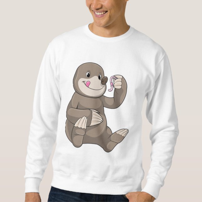 Mole with Earthworm Sweatshirt (Front)