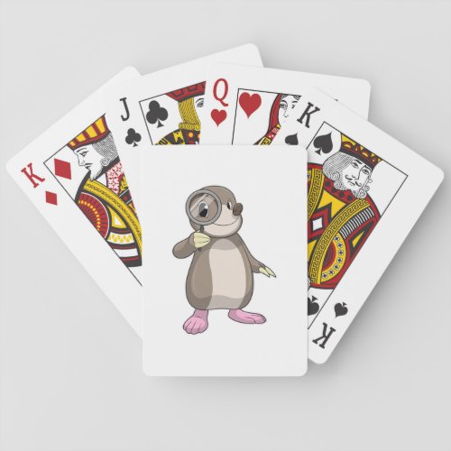Mole with Magnifying glass Playing Cards