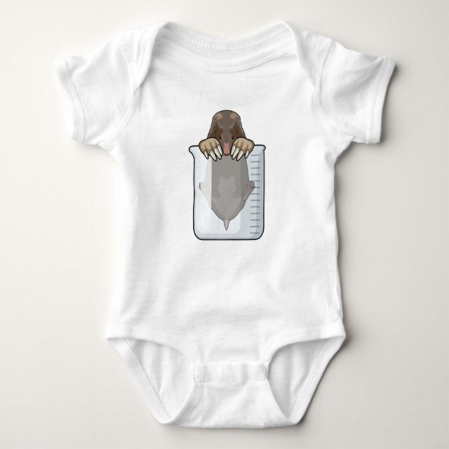 Mole with Measuring cup Baby Bodysuit (Front)